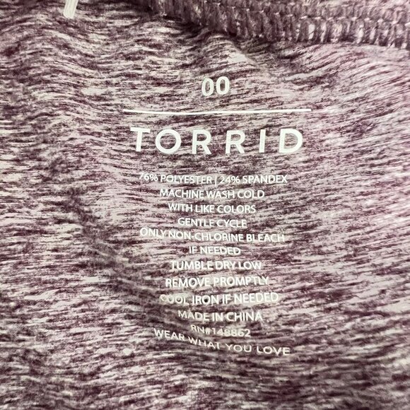 Torrid Womens 7/8 Leggings Purple/White Size M/L Pockets - Picture 8 of 8